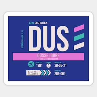 Dusseldorf (DUS) Airport Code Baggage Tag Magnet